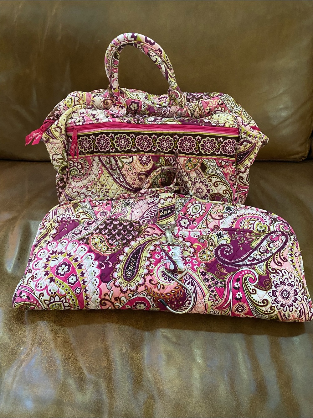 Vera Bradley Garment Bag and Tote set